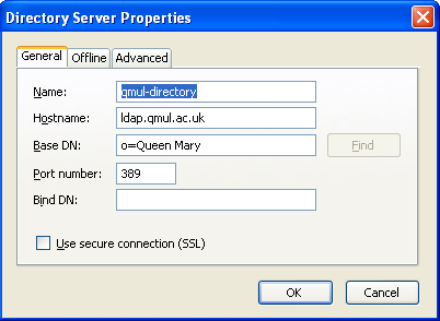 LDAP Addressbook Settings